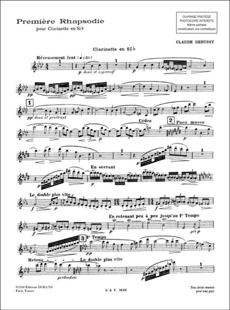 Debussy: Première Rhapsodie