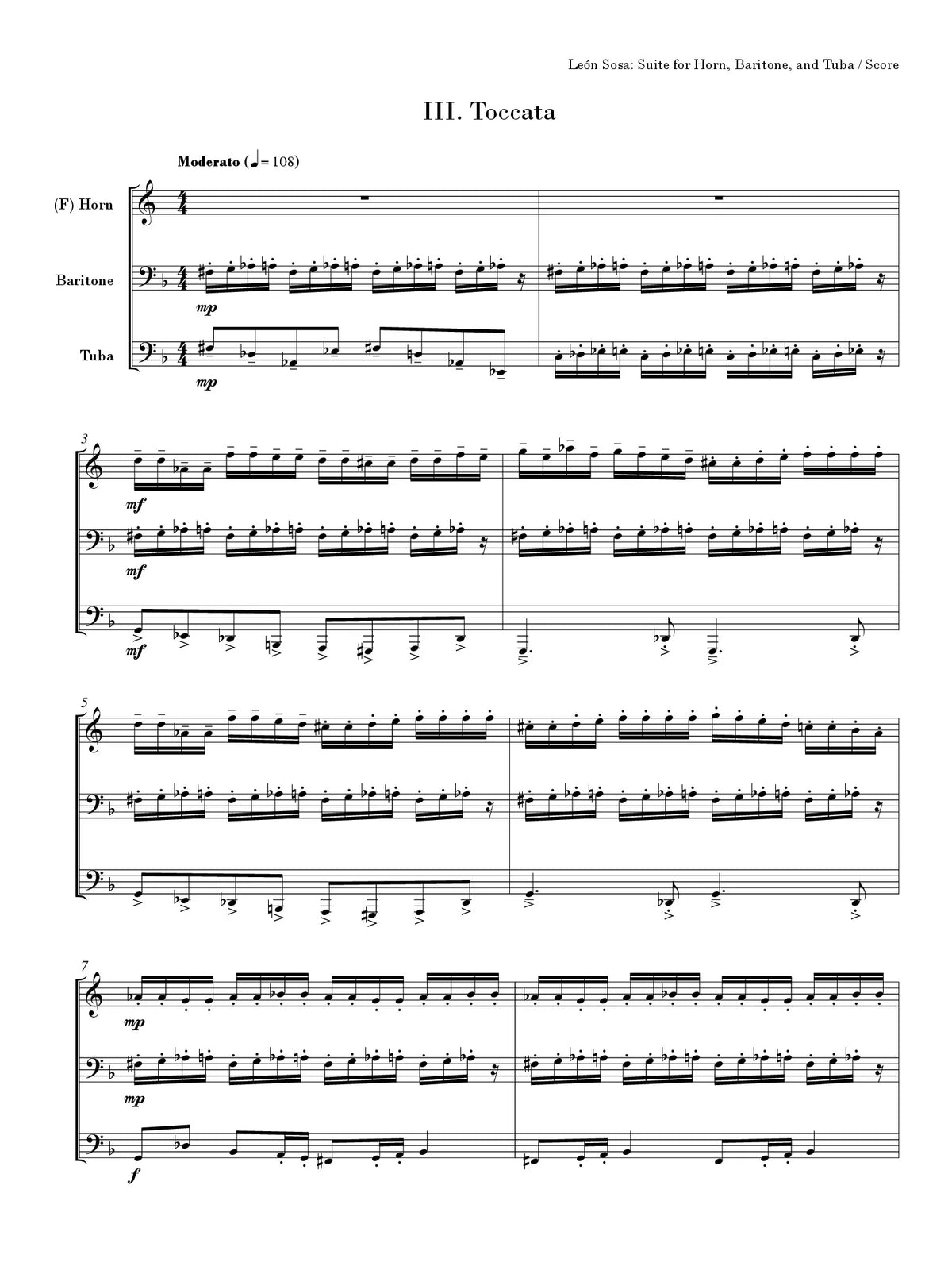 León Sosa: Suite for Horn, Baritone, & Tuba