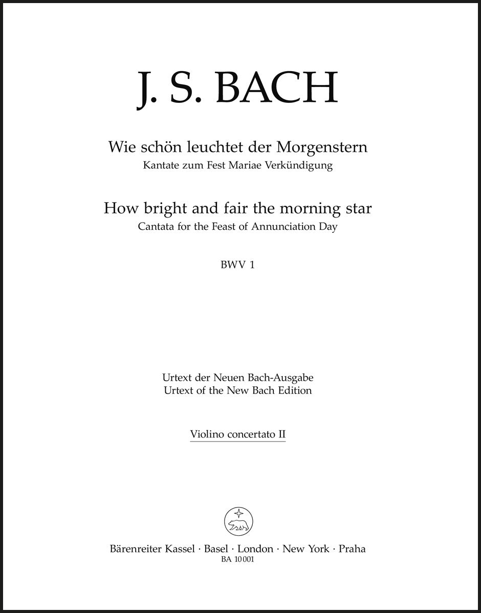Bach: Wie schön leuchtet der Morgenstern, BWV 1