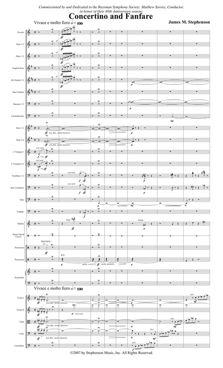 Stephenson: Concertino and Fanfare
