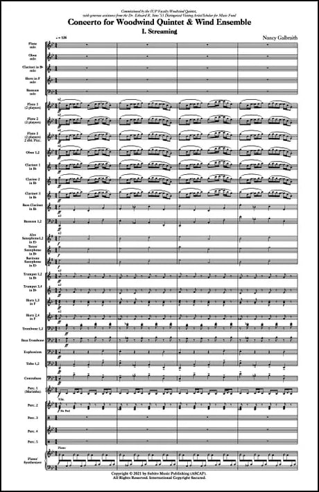 Galbraith: Concerto for Woodwind Quintet & Wind Ensemble