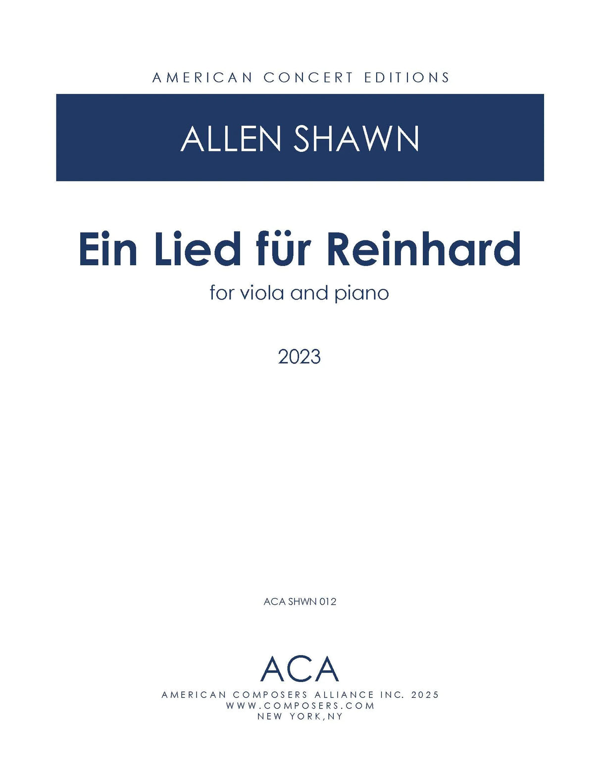 Shawn: Ein Lied für Reinhard