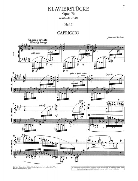 Brahms: 8 Piano Pieces, Op. 76