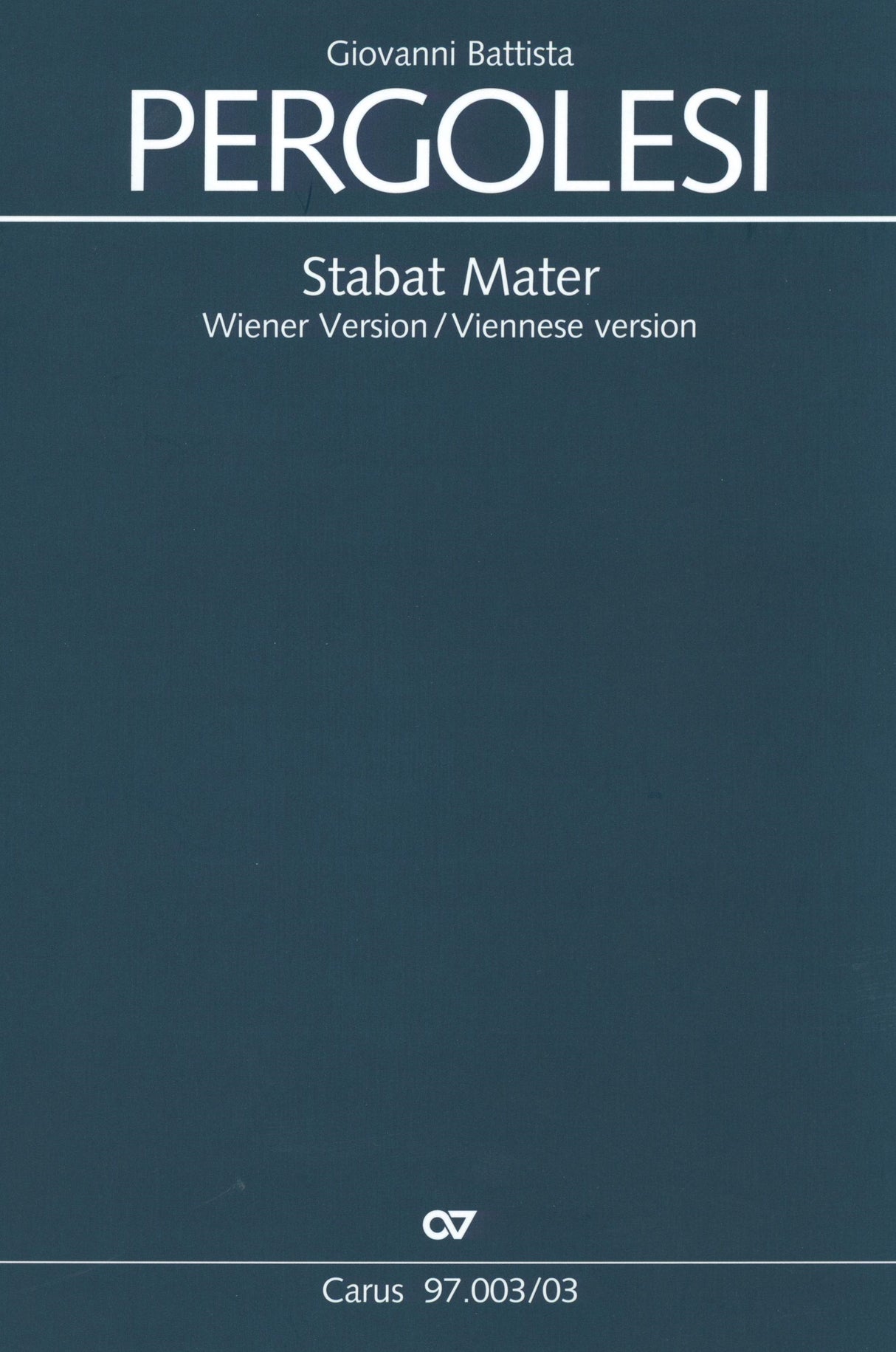 Pergolesi: Stabat Mater