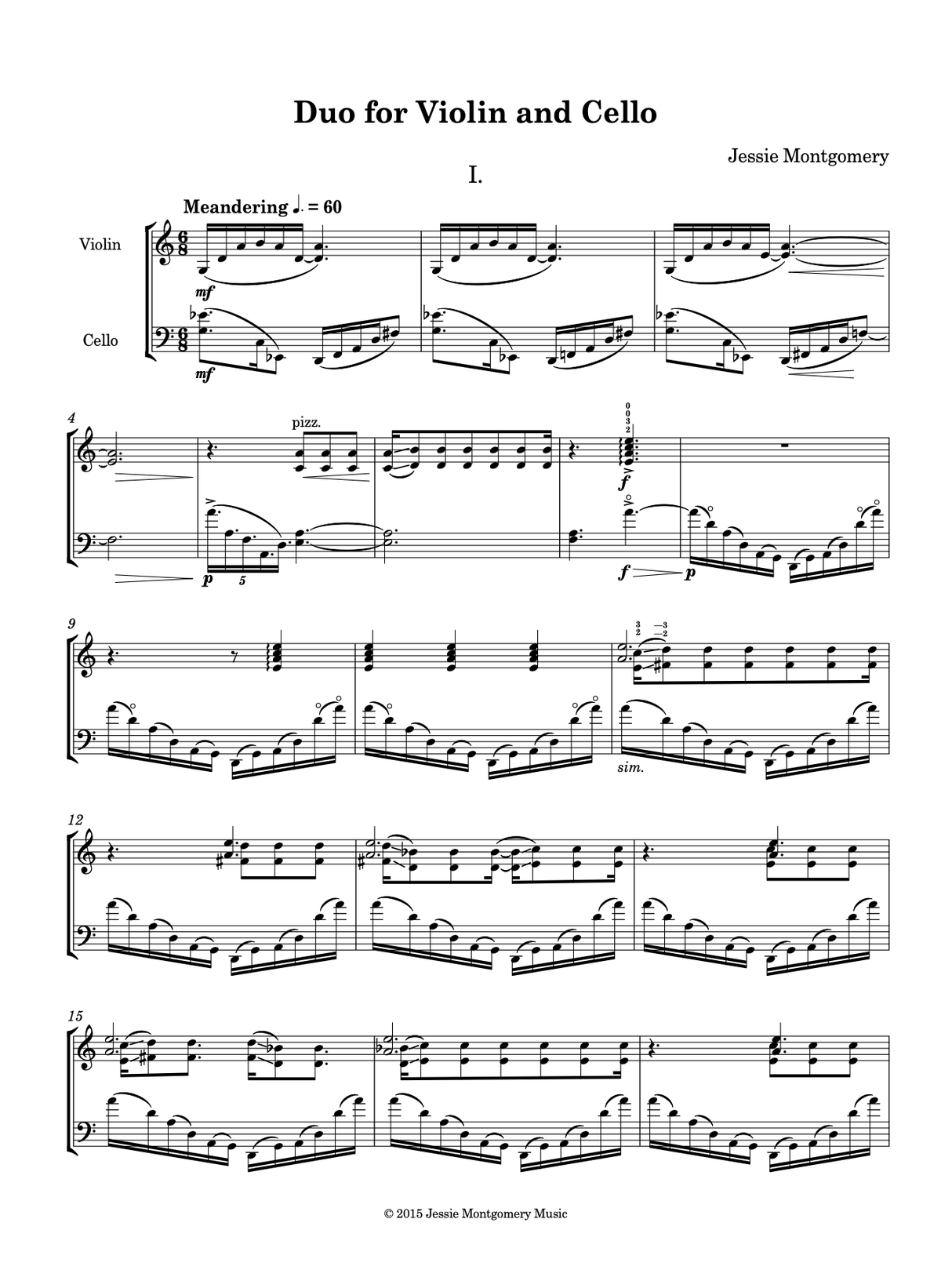 Montgomery: Duo for Violin and Cello