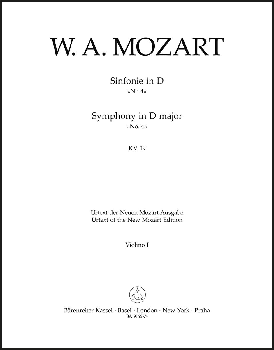 FranzKirschnek4/4 1981or91年NO21コンサートシリーズ Mozart: Symphony No. 4 in D Major, K. 19 – Ficks Music