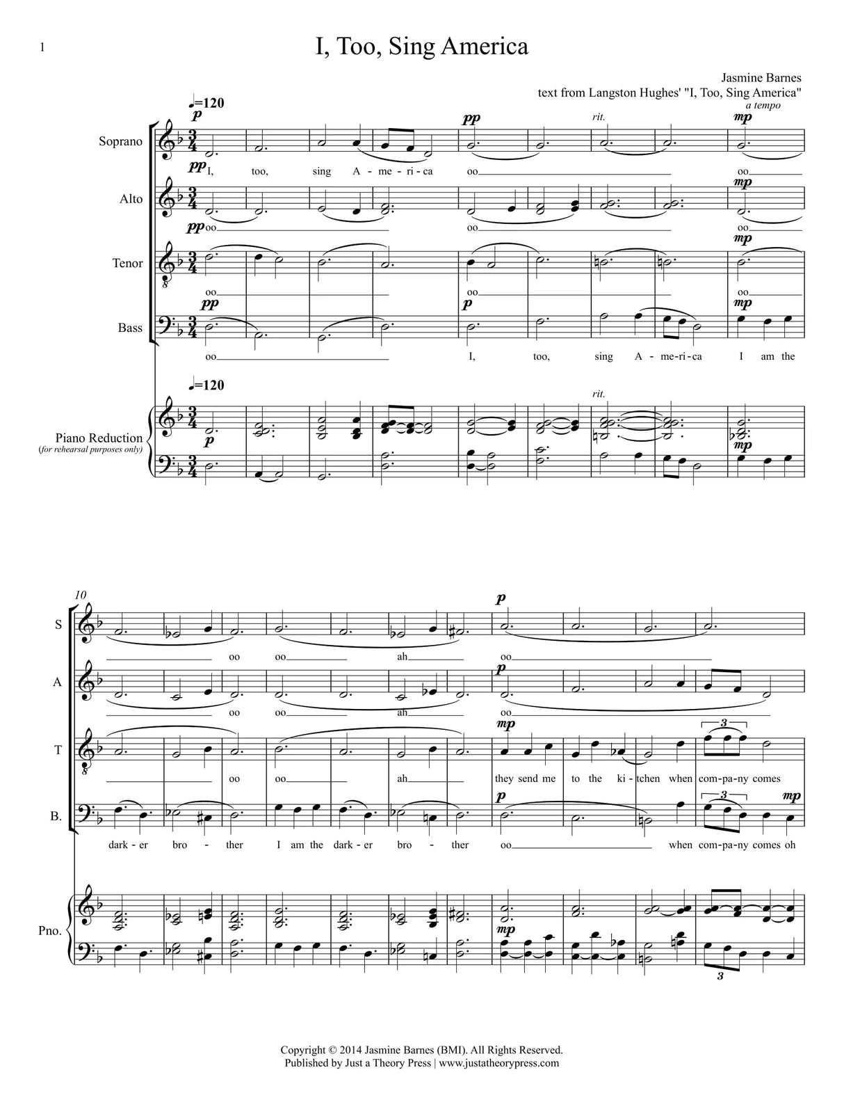 Barnes: I, Too, Sing America