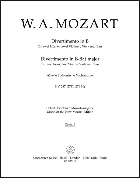 Mozart: Divertimento in B-flat Major, K. 287 (271 H)
