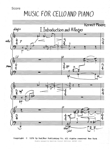 Moore: Music for Cello and Piano