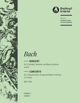 Bach: Concerto for 3 Harpsichords in D Minor, BWV 1063