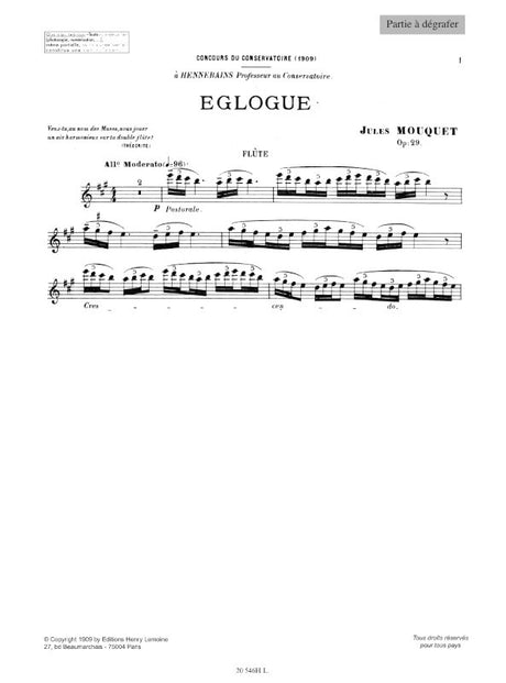 Mouquet: Eglogue, Op. 29