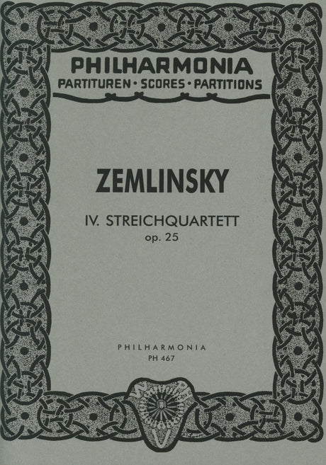 Zemlinsky: String Quartet No. 4, Op. 25
