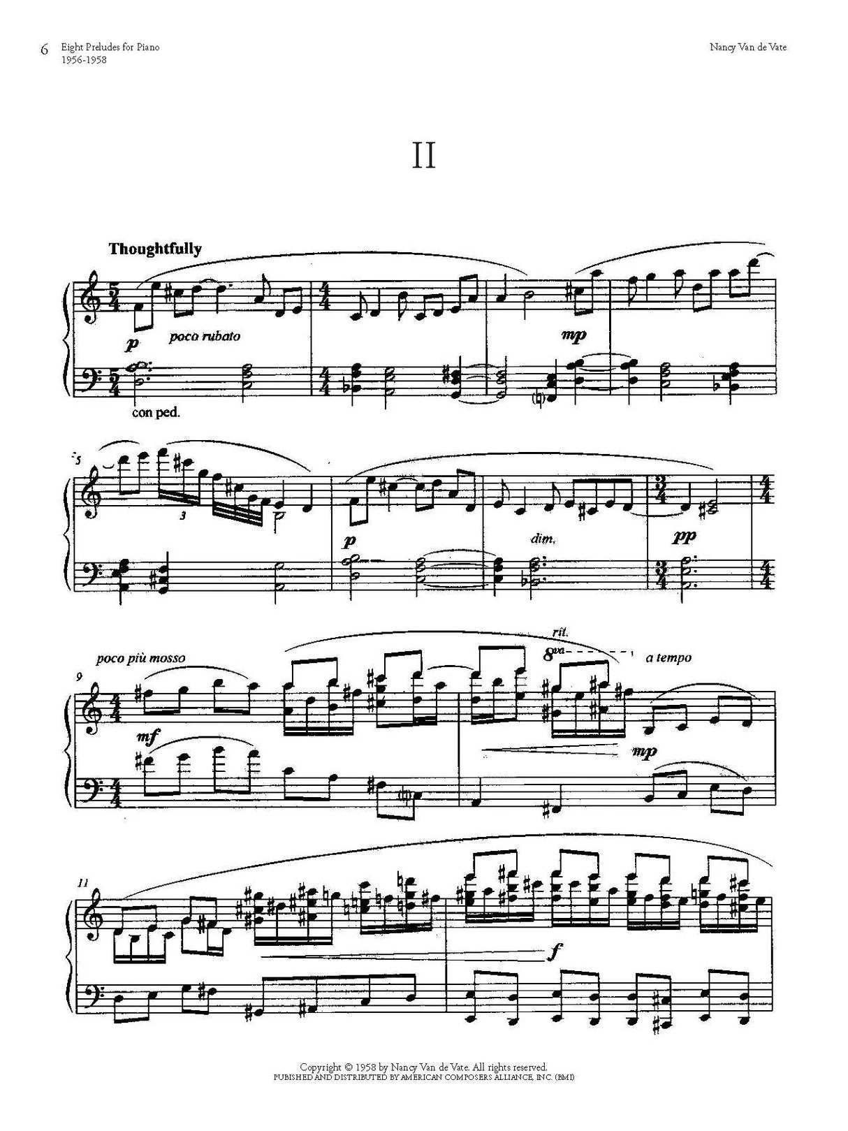 Van de Vate: 8 Preludes
