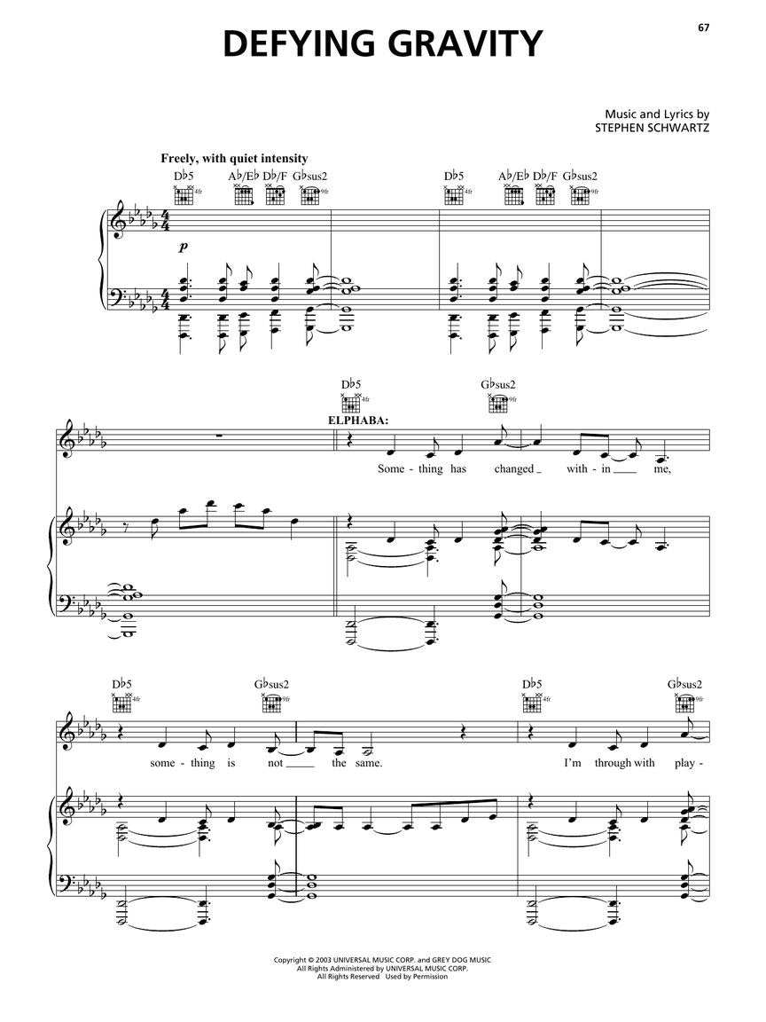 Wicked - Piano/Vocal Selections