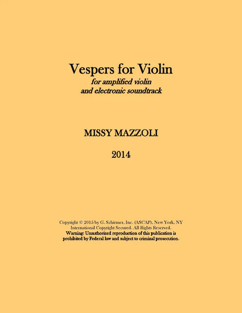 Mazzoli: Vespers