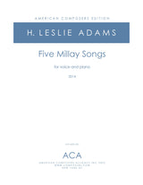 H.L. Adams: 5 Millay Songs