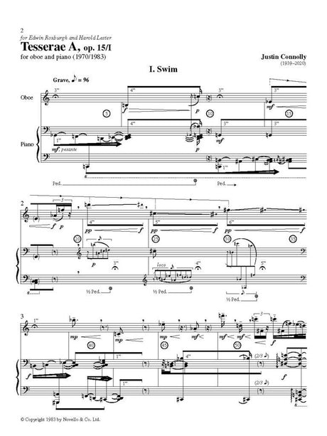 Connolly: Tesserae A, Op. 15, No. 1 (Version for Oboe & Piano)
