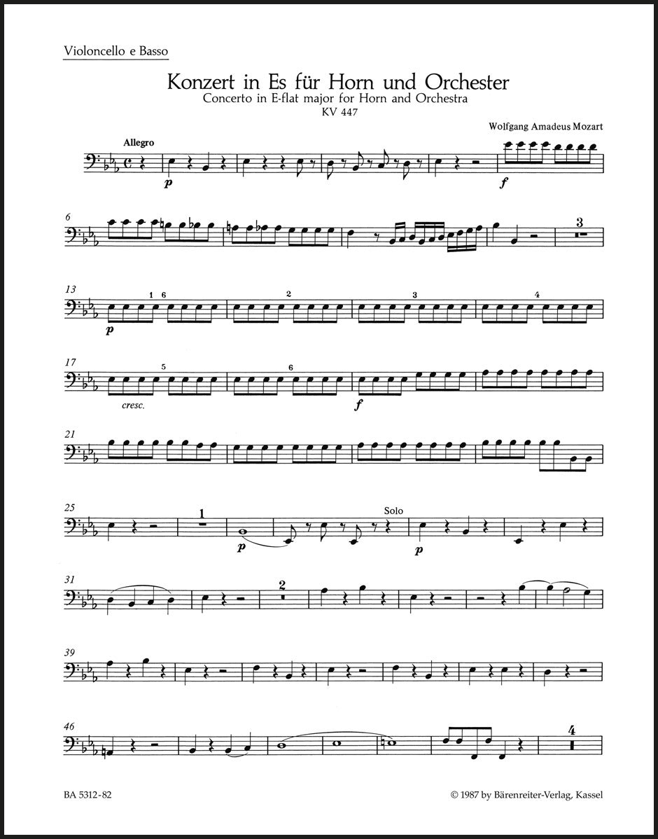Mozart: Horn Concerto No. 3 in E-flat Major, K. 447 – Ficks Music