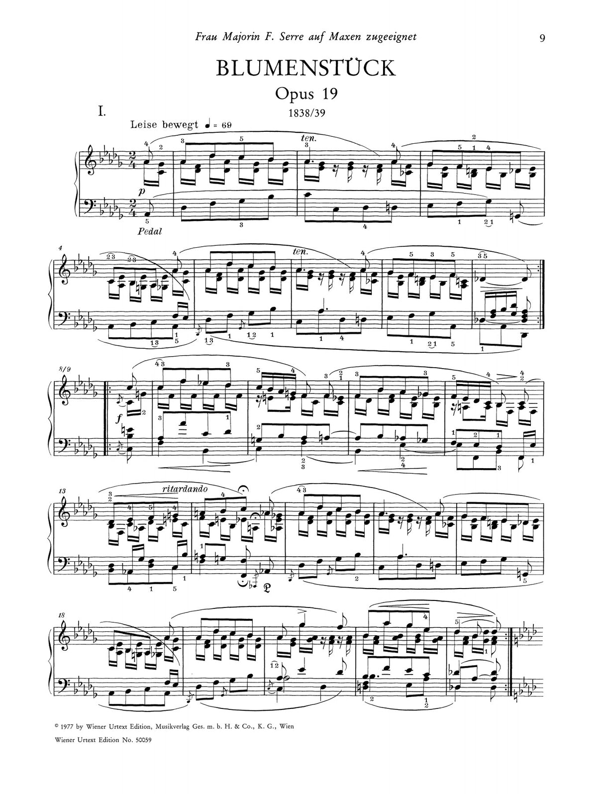 Schumann: Arabesque, Op. 18 and Flower Piece (Blumenstück), Op. 19