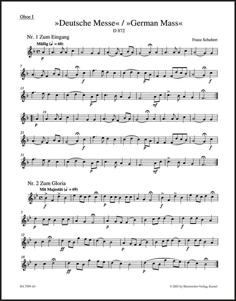 Schubert: German Mass, D 872