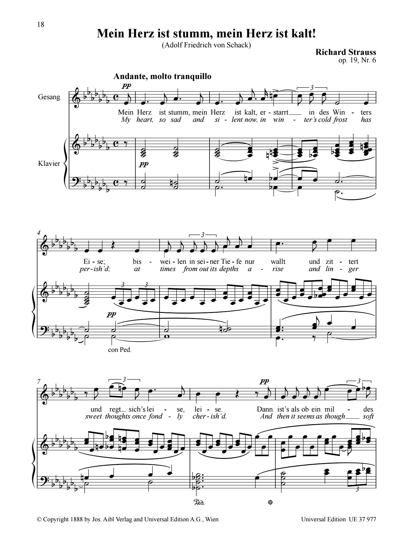 Strauss: 6 Songs, TrV 152, Op. 19 – Ficks Music