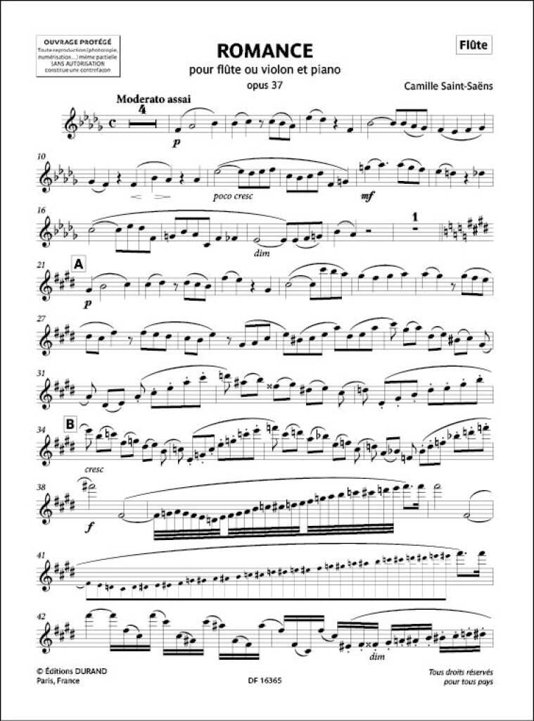 Saint-Saëns: Romance, Op. 37