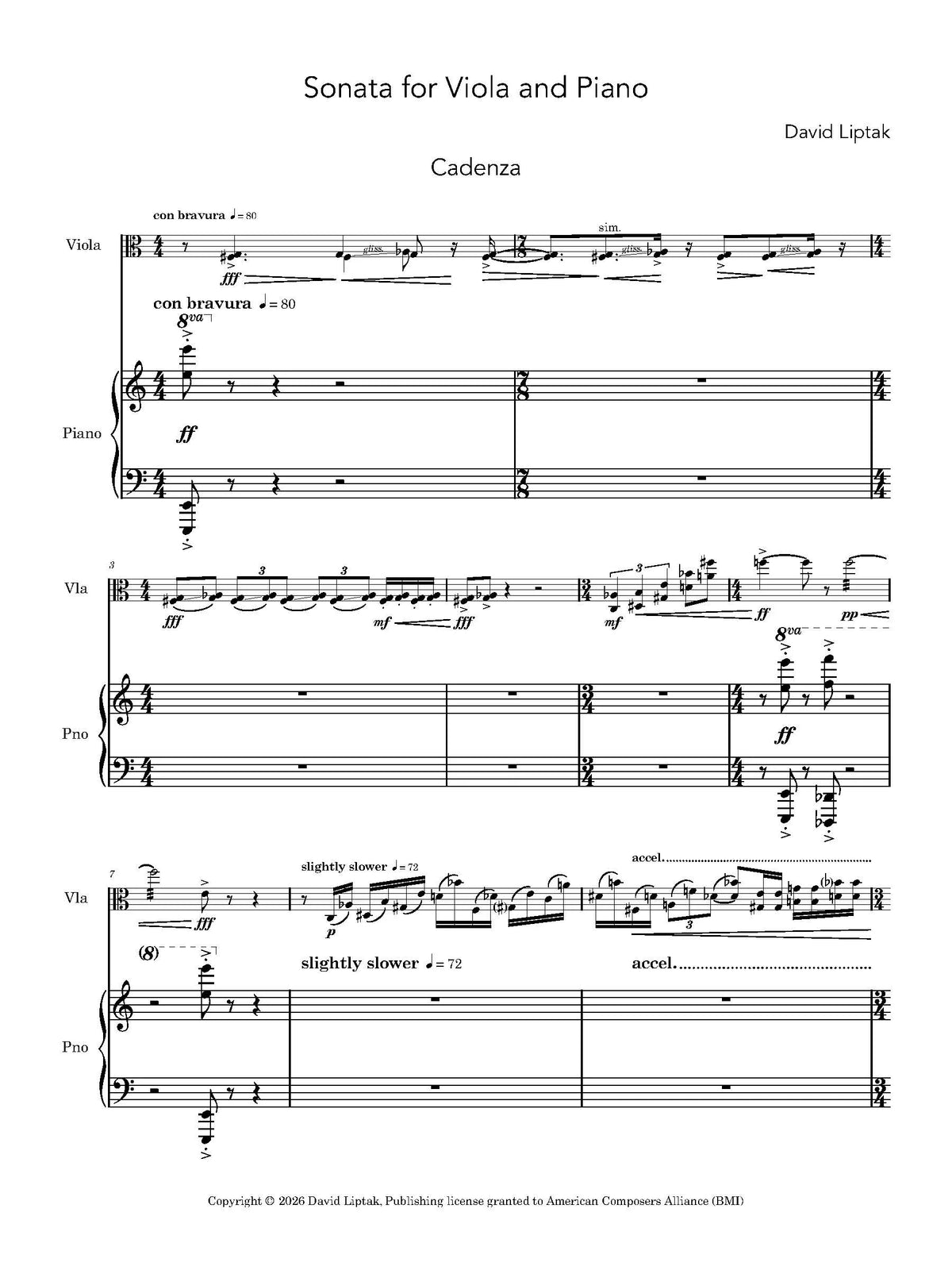 Liptak: Viola Sonata