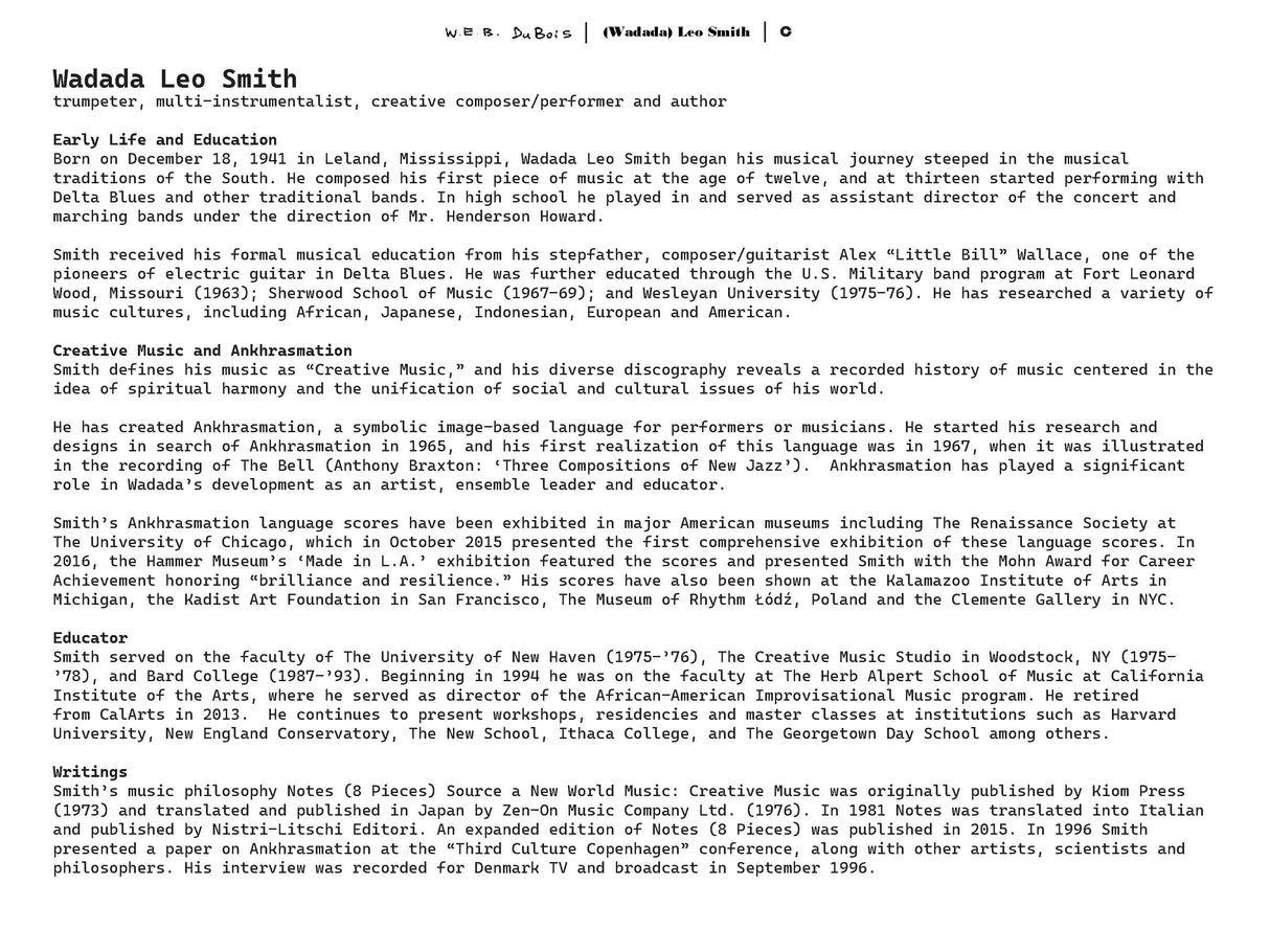 W.L. Smith: W.E.B. Dubois