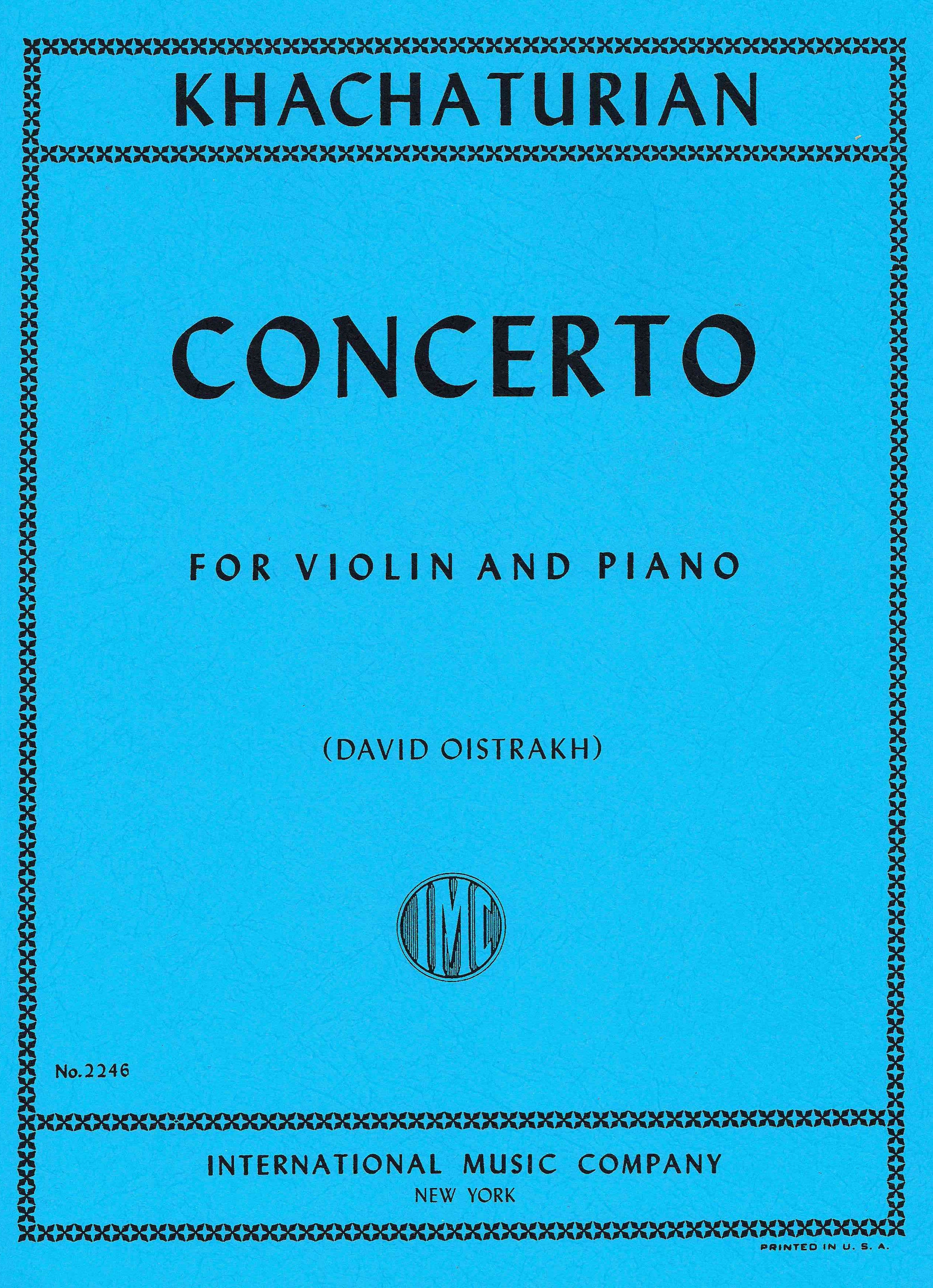Khachaturian: Violin Concerto in D Minor – Ficks Music