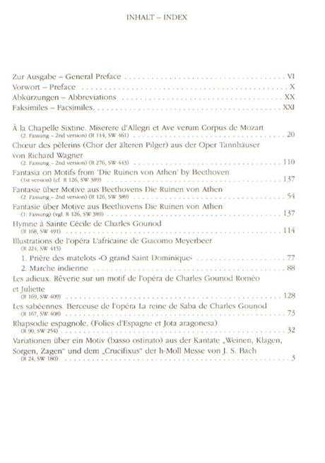 Liszt: Free Arrangements and Transcriptions - Volume 12