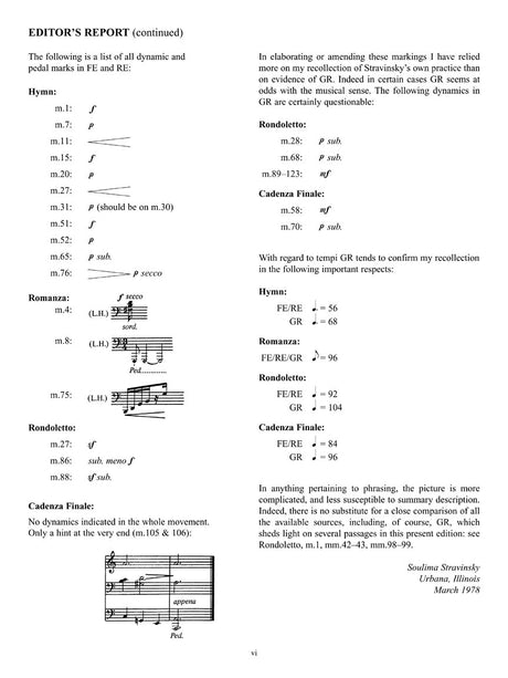 The Stravinsky Piano Collection