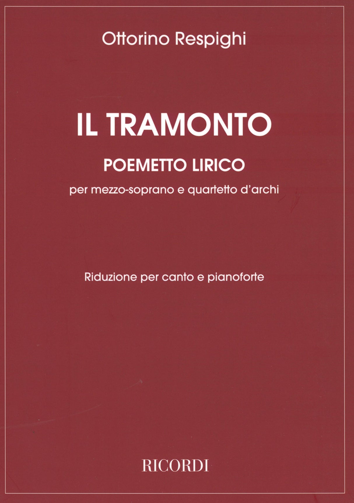 Respighi: Il Tramonto