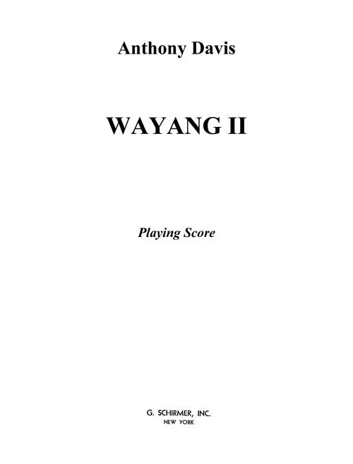 Davis: Wayang II
