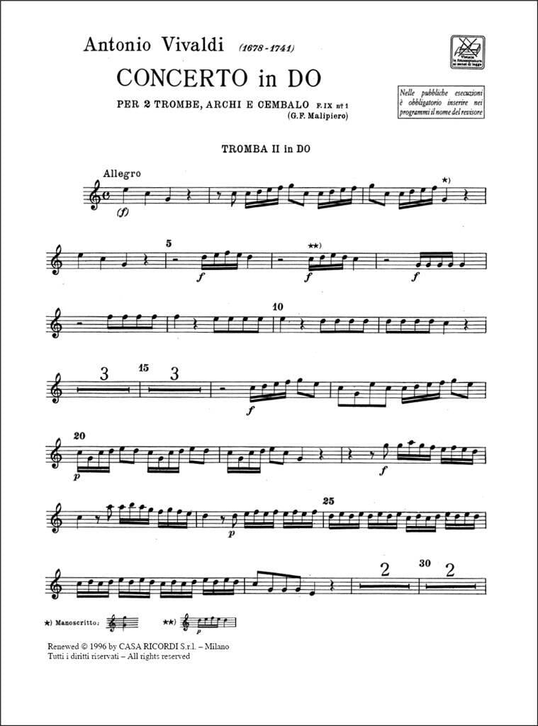 Vivaldi: Concerto for 2 Trumpets, RV 537