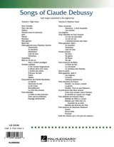 Songs of Claude Debussy – Volume 2 (Medium Voice)