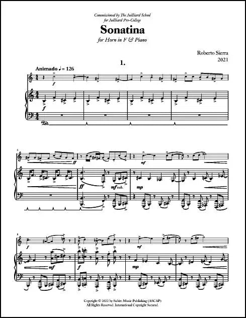 Sierra: Sonatina for Horn & Piano