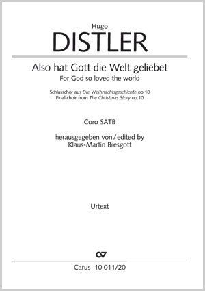 Distler: Also hat Gott die Welt geliebet