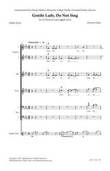 Geter: Gentle Lady, Do Not Sing
