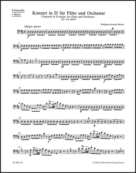 Mozart: Flute Concerto No. 2 in D Major, K. 314 (285d)