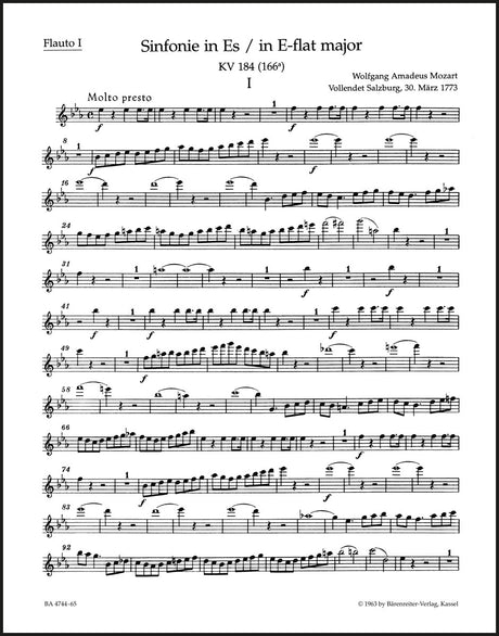 Mozart: Symphony No. 26 in E-flat Major, K. 184 (166a)