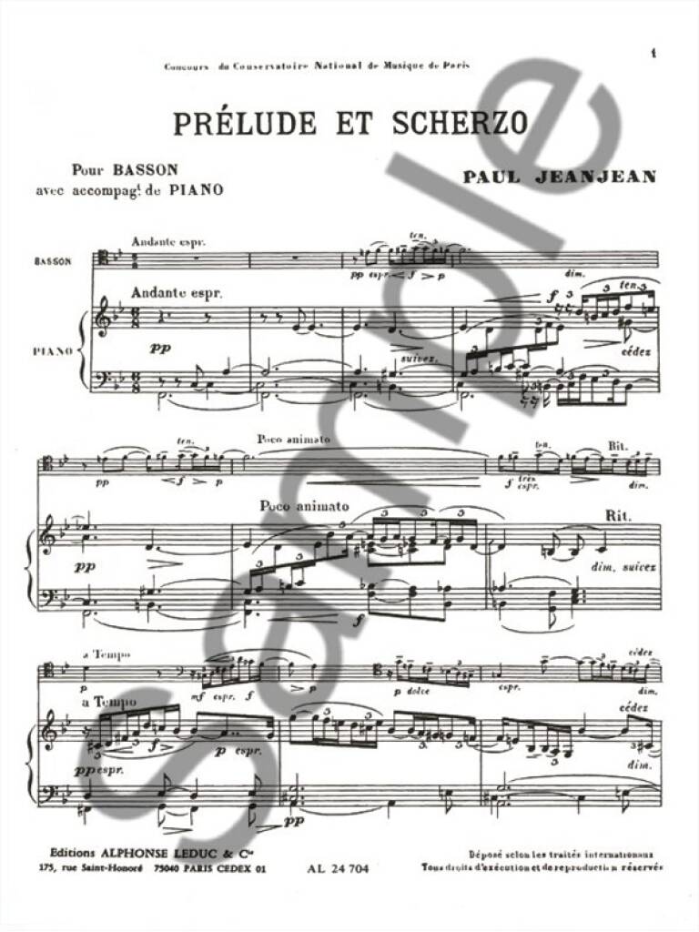 Jeanjean: Prélude et Scherzo