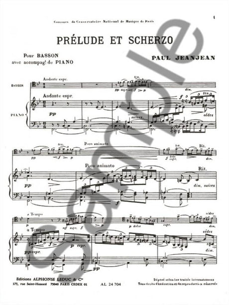 Jeanjean: Prélude et Scherzo