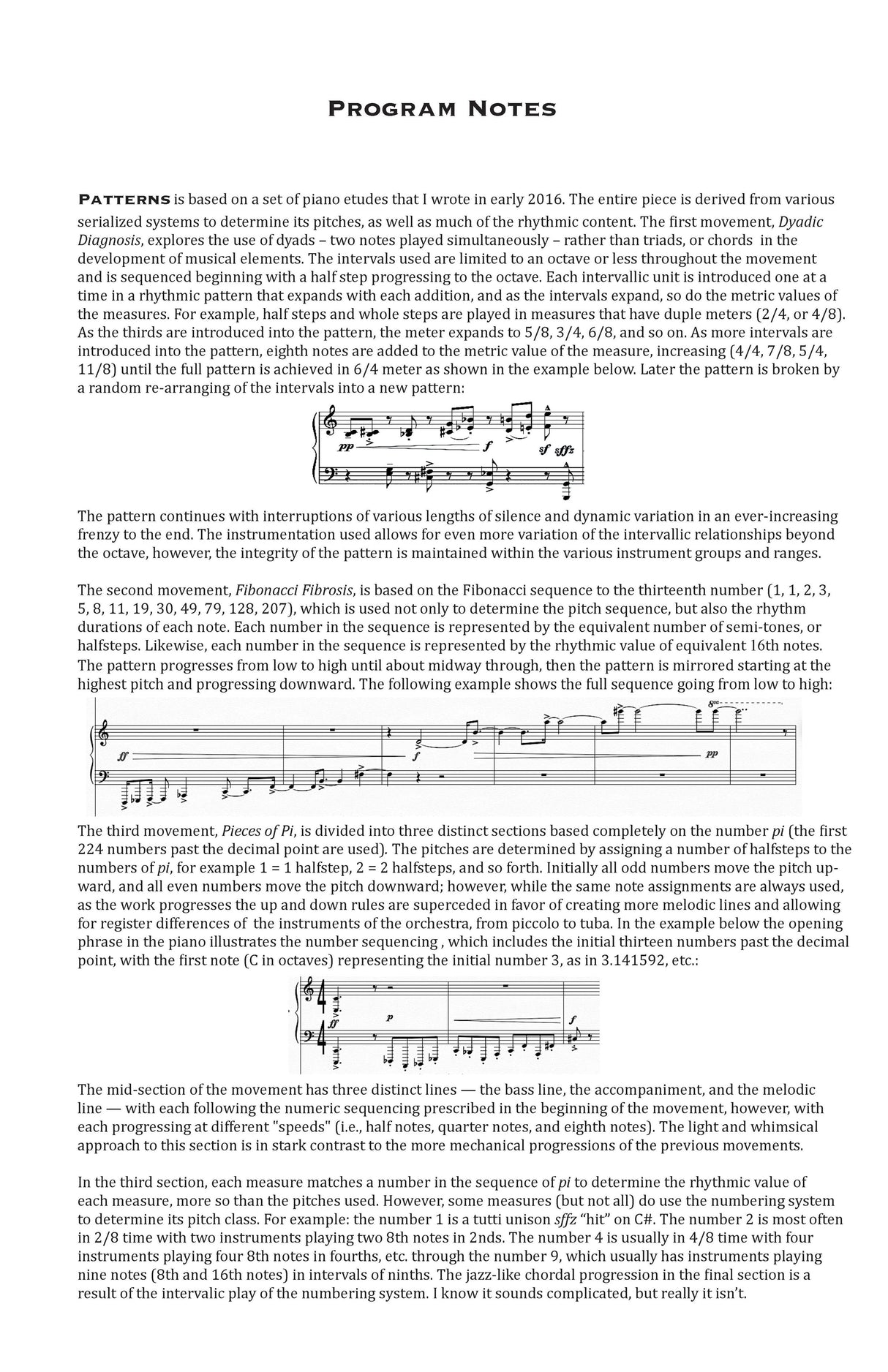 Miller: Patterns, Op. 180