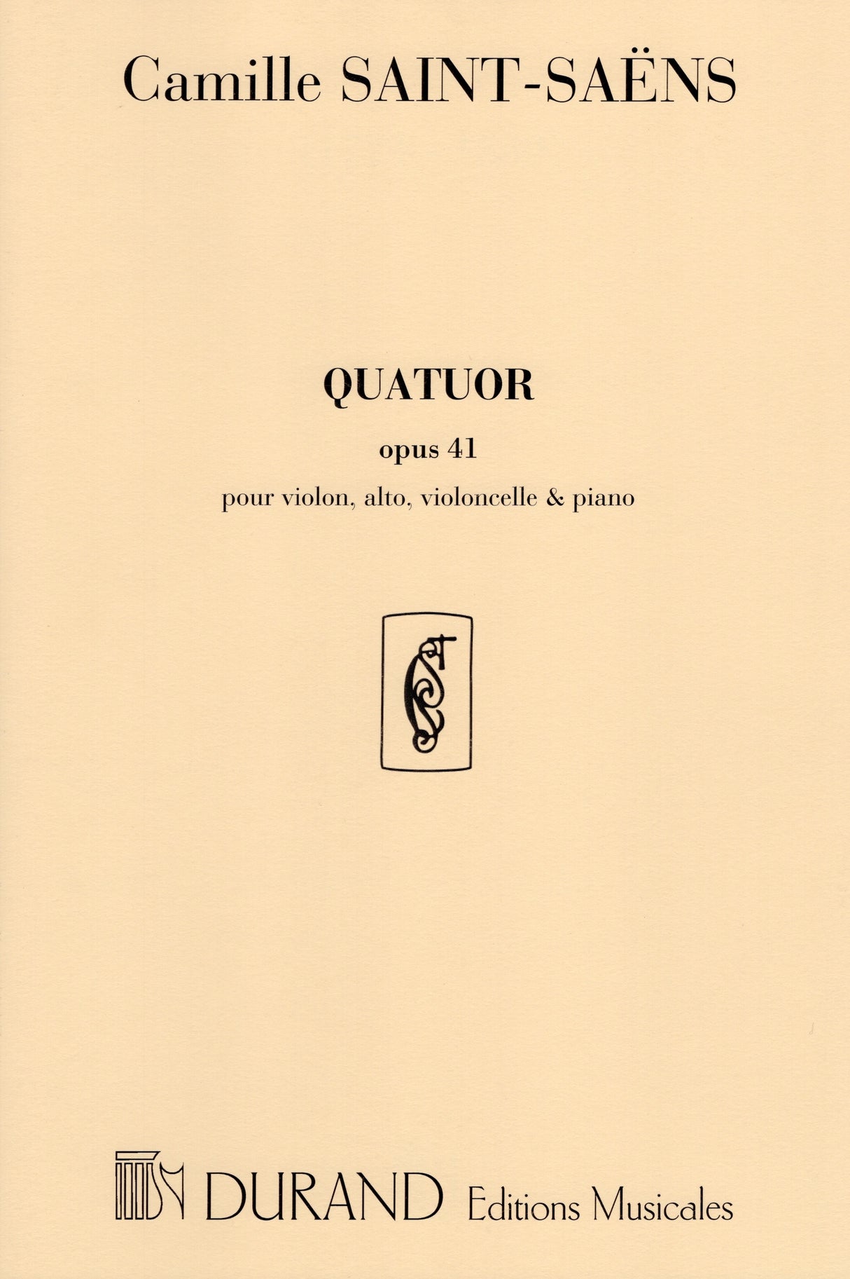 Saint-Saëns: Piano Quartet, Op. 41