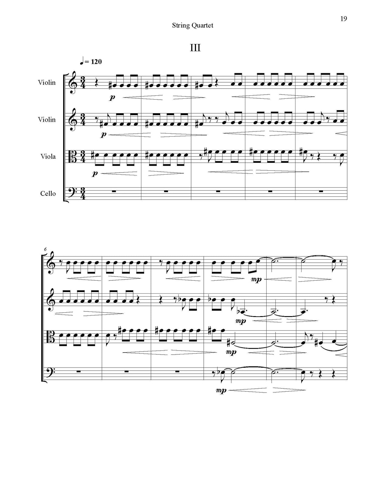 Howe: String Quartet