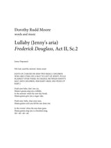 D.R. Moore: Lullaby from "Frederick Douglass"