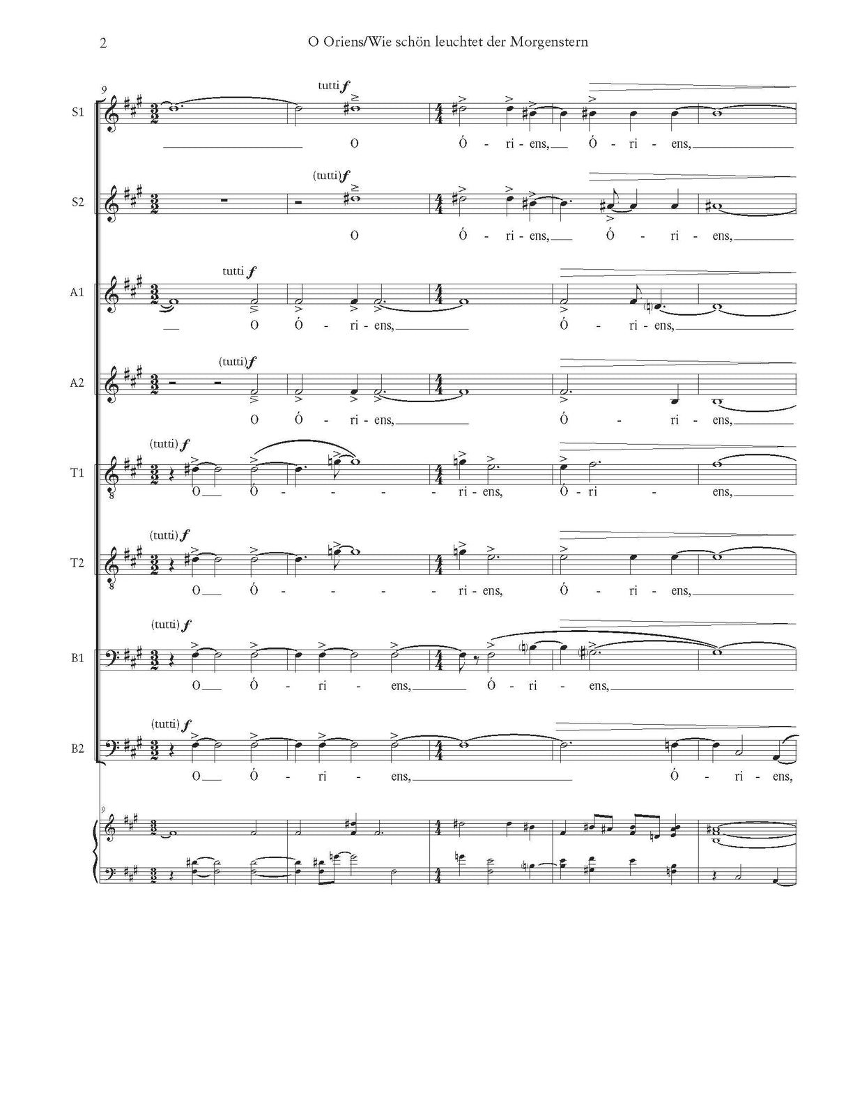 H. Biggs: O Oriens/Wie schön leuchtet der Morgenstern