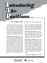 Introducing the Positions for Viola - Volume 1 (3rd and 5th Positions)