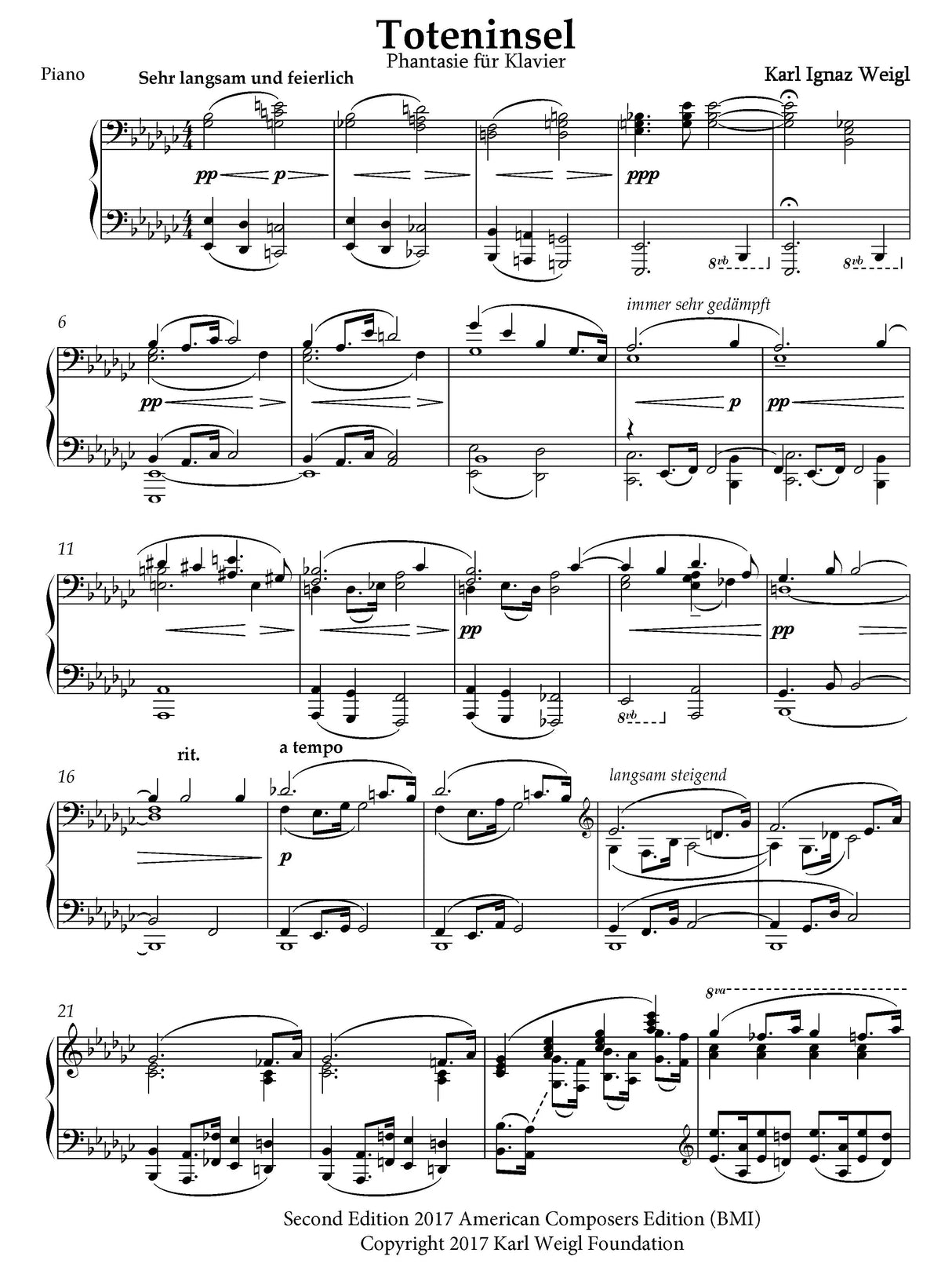 Weigl: Toteninsel (Isle of The Dead)