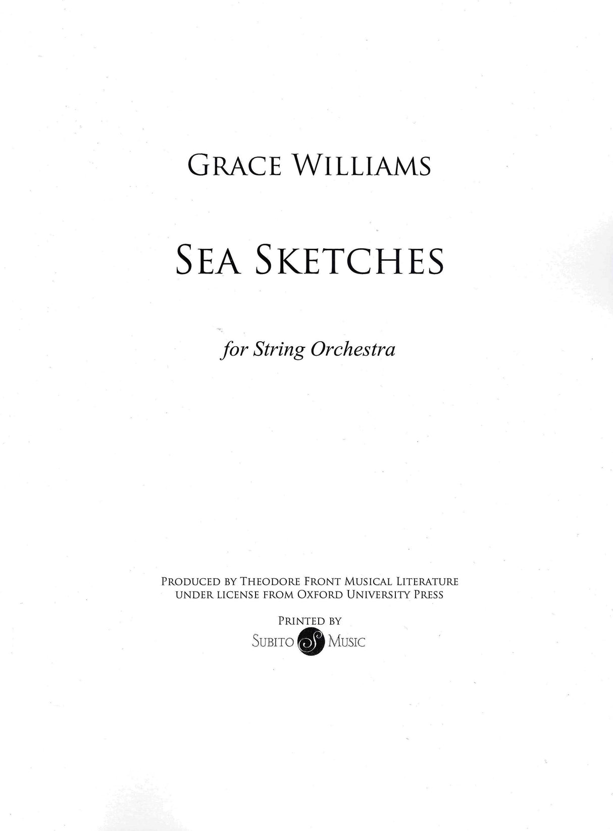 G. Williams: Sea Sketches